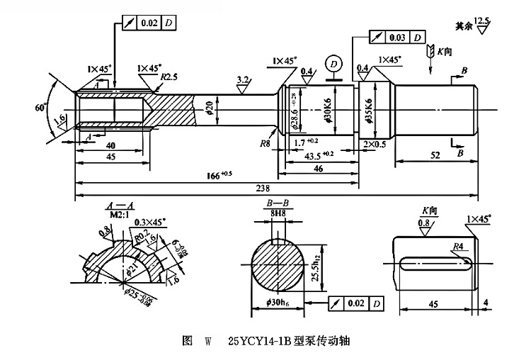 25YCY14-1B 型泵傳動(dòng)軸